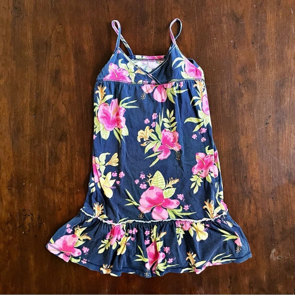 H&M Little Girls Floral Spaghetti Strap Dress Summer Size 2-4T